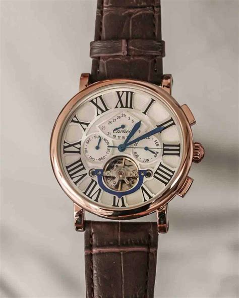 leather men's cartier watches|cartier watches for men automatic.